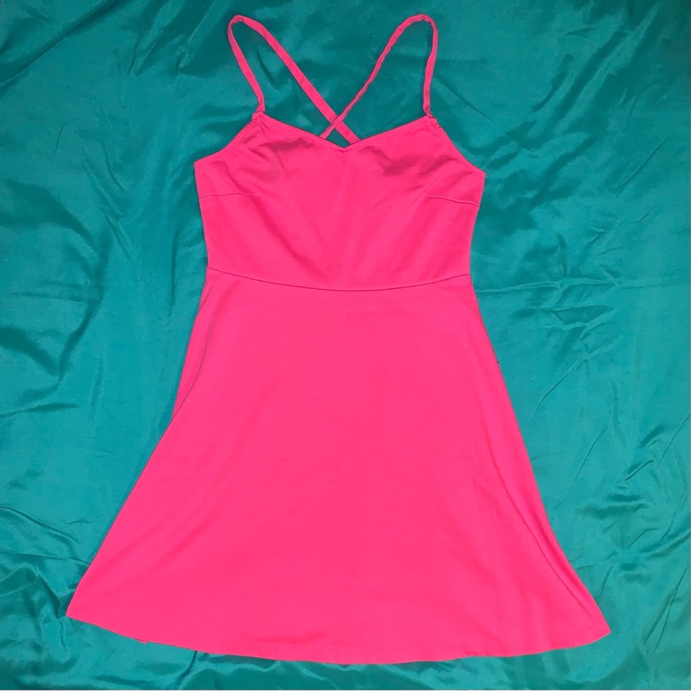 Women’s Old Navy Cami Skater Dress, Hot Pink, Size Medium.